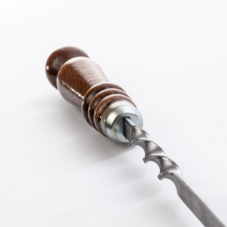 Шампур нержавеющий 620*12*3 мм с деревянной ручкой в Владикавказе