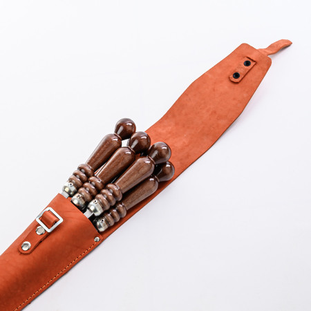 A set of skewers 670*12*3 mm in an orange leather case в Владикавказе