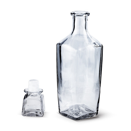 Бутылка (штоф) "Элегант" стеклянная 0,5 литра с пробкой  в Владикавказе