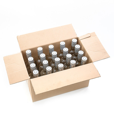 20 бутылок "Фляжка" 0,5 л с пробками гуала в коробке в Владикавказе